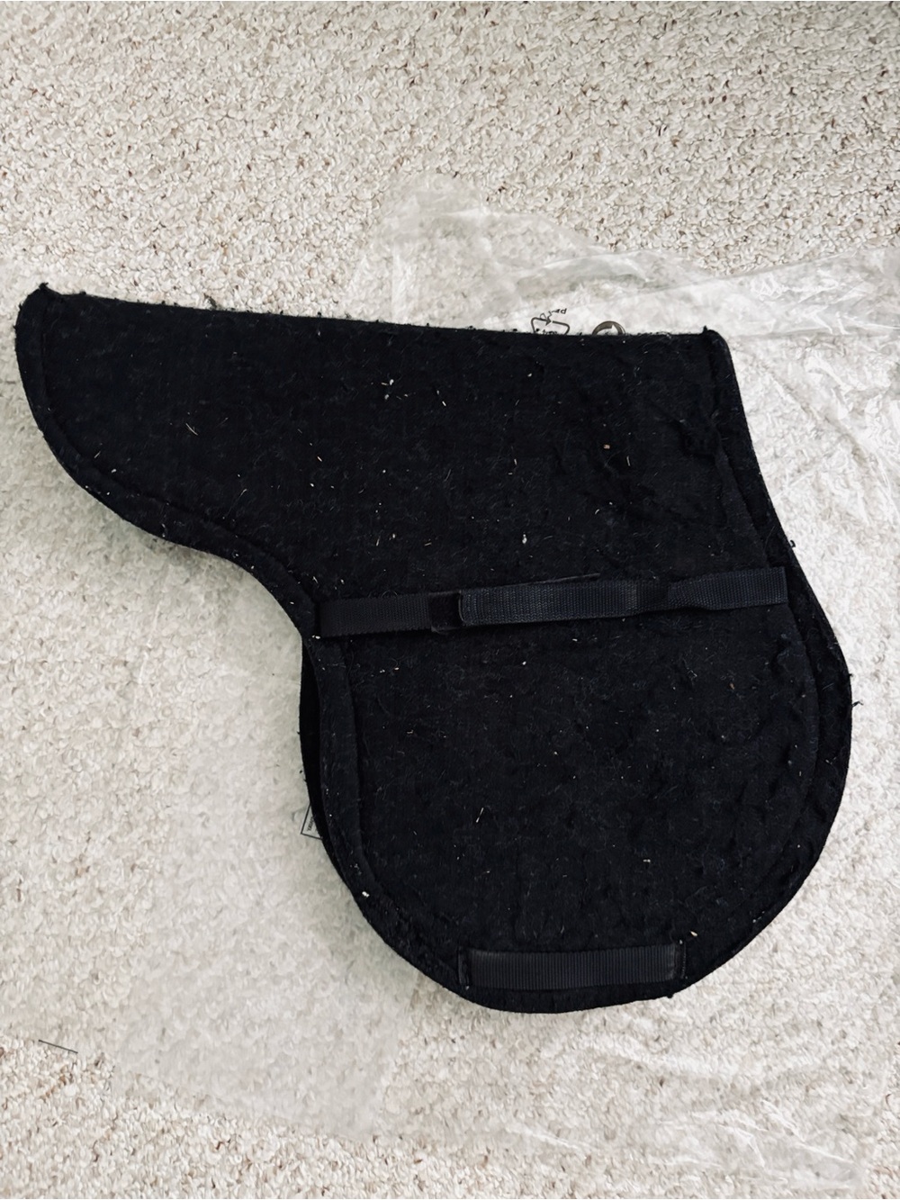 Black Equestrian Felt Saddle Pad